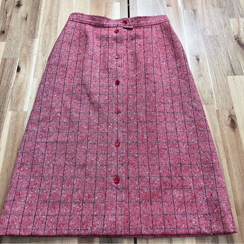 Vintage Pendleton Wool A-Line Button Front Midi S… - image 1